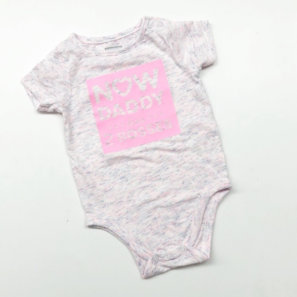 Garanimals Now Daddy Has 2 Bosses baby girl bodysuit